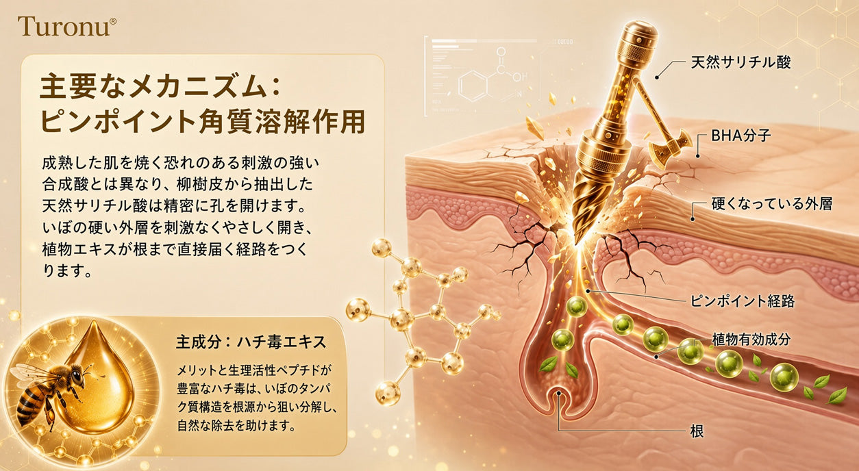 🐝 Turonu® 蜂毒配合の先進ケアクリーム｜イボ・肌の気になる部分へ 👨‍⚕️ 皮膚科学に着想を得た処方 | ご自宅でできる集中ケア🍯